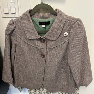 Anthropologie - Vintage-style pastel tweed blazer